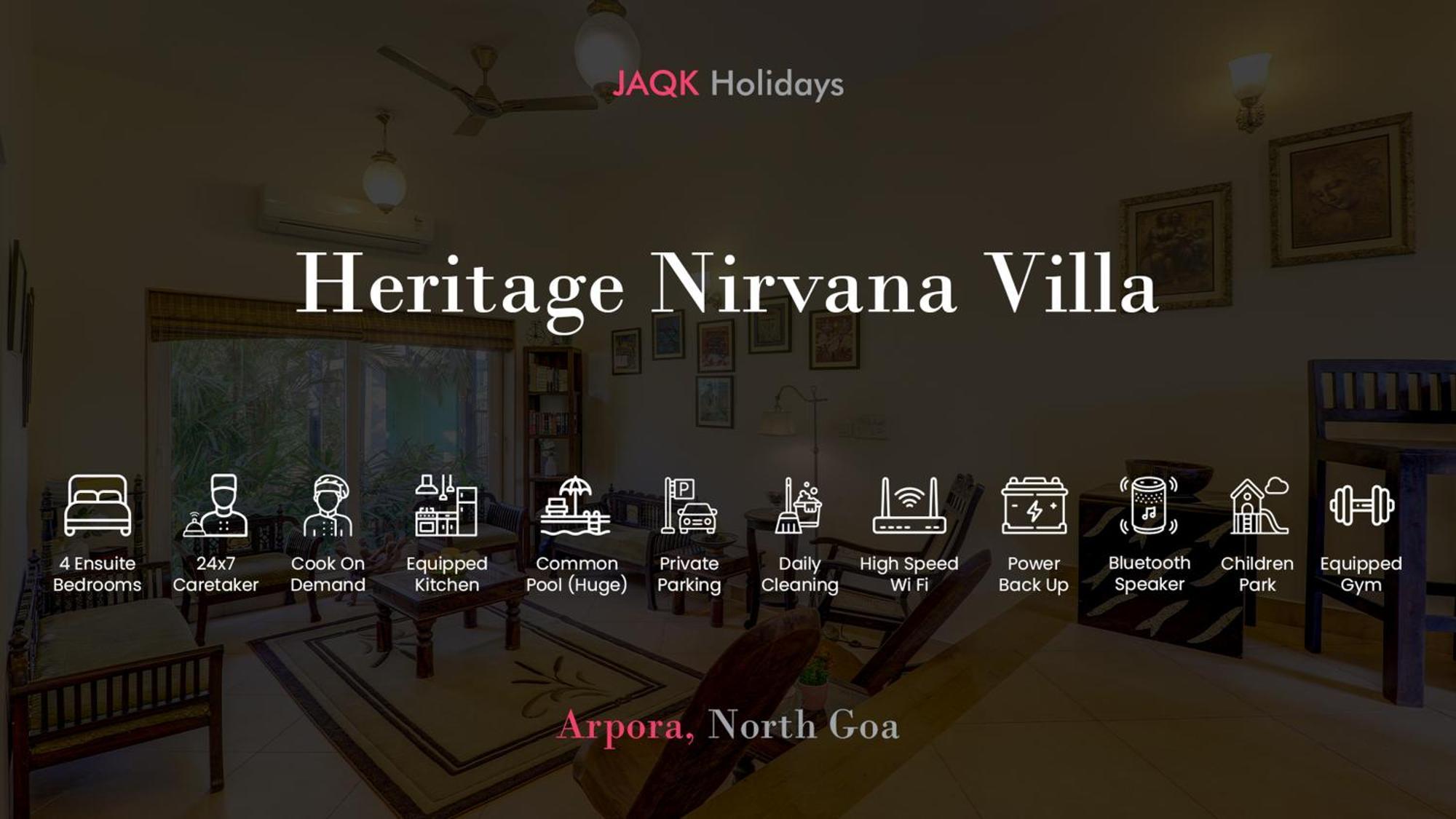 Heritage Nirvana Villa - 4BHK, Calangute Buitenkant foto